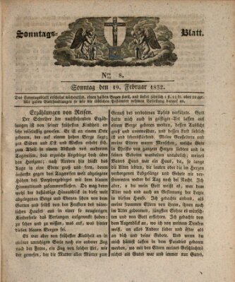 Sonntagsblatt Sonntag 19. Februar 1832