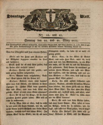 Sonntagsblatt Samstag 17. März 1832