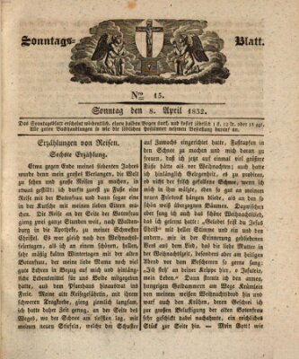 Sonntagsblatt Sonntag 8. April 1832