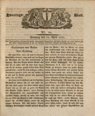 Sonntagsblatt Sonntag 29. April 1832