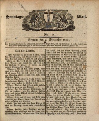 Sonntagsblatt Sonntag 2. September 1832
