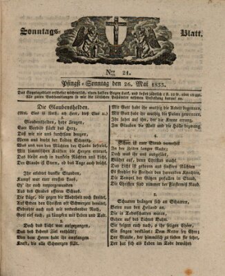 Sonntagsblatt Sonntag 26. Mai 1833