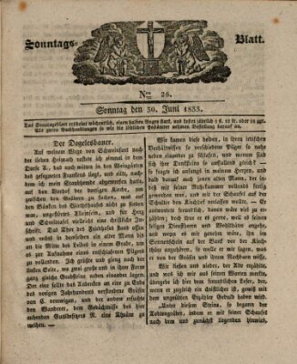Sonntagsblatt Sonntag 30. Juni 1833