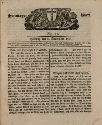 Sonntagsblatt Sonntag 8. September 1833