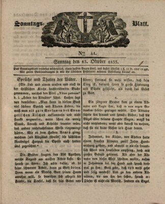 Sonntagsblatt Sonntag 13. Oktober 1833