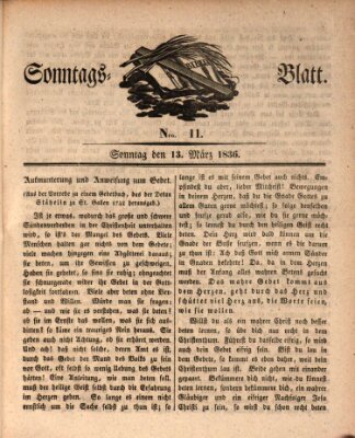Sonntagsblatt Sonntag 13. März 1836