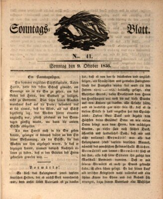 Sonntagsblatt Sonntag 9. Oktober 1836