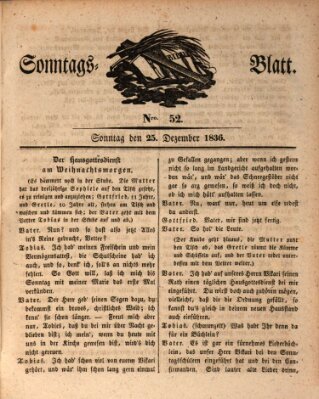 Sonntagsblatt Sonntag 25. Dezember 1836