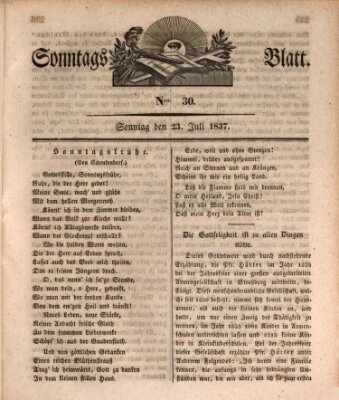 Sonntagsblatt Sonntag 23. Juli 1837