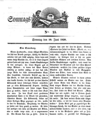 Sonntagsblatt Sonntag 10. Juni 1838