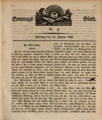 Sonntagsblatt Sonntag 13. Januar 1839