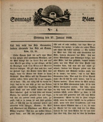 Sonntagsblatt Sonntag 27. Januar 1839