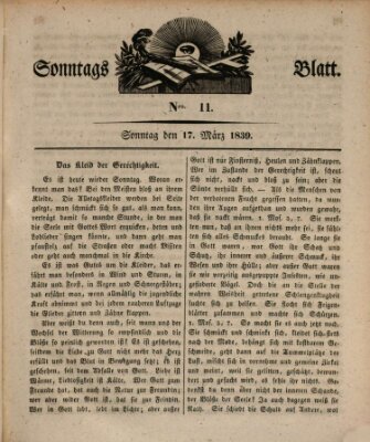 Sonntagsblatt Sonntag 17. März 1839