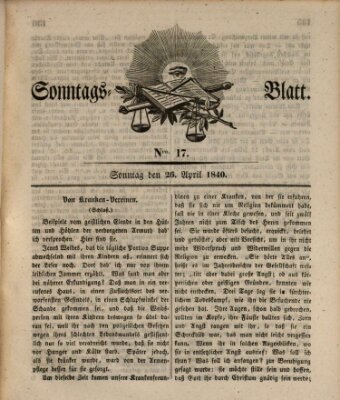 Sonntagsblatt Sonntag 26. April 1840