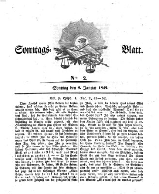 Sonntagsblatt Sonntag 9. Januar 1842