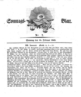Sonntagsblatt Sonntag 13. Februar 1842