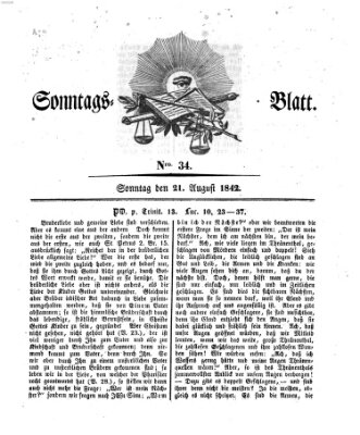 Sonntagsblatt Sonntag 21. August 1842