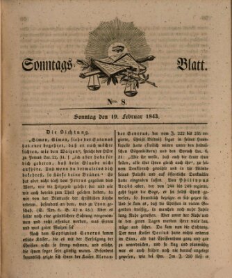Sonntagsblatt Sonntag 19. Februar 1843