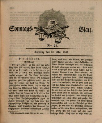 Sonntagsblatt Sonntag 21. Mai 1843