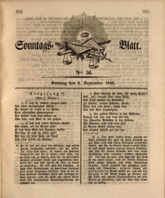 Sonntagsblatt Sonntag 3. September 1843