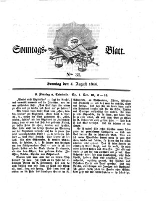 Sonntagsblatt Sonntag 4. August 1844