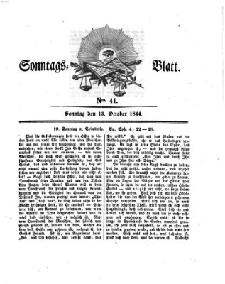 Sonntagsblatt Sonntag 13. Oktober 1844
