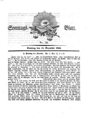 Sonntagsblatt Sonntag 15. Dezember 1844