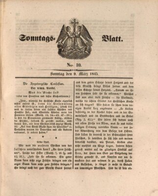 Sonntagsblatt Sonntag 9. März 1845