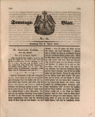 Sonntagsblatt Sonntag 6. April 1845