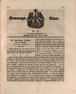 Sonntagsblatt Sonntag 27. April 1845