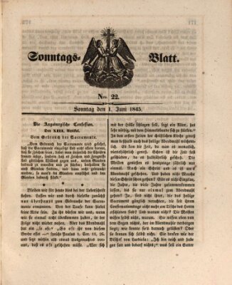 Sonntagsblatt Sonntag 1. Juni 1845