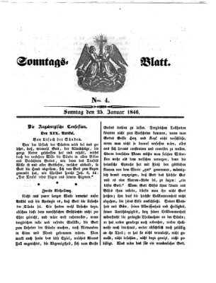 Sonntagsblatt Sonntag 25. Januar 1846