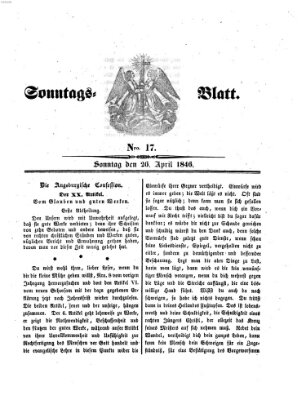 Sonntagsblatt Sonntag 26. April 1846