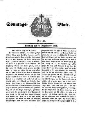 Sonntagsblatt Sonntag 6. September 1846