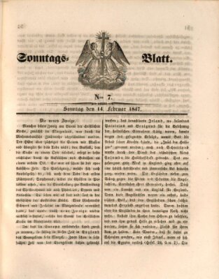 Sonntagsblatt Sonntag 14. Februar 1847