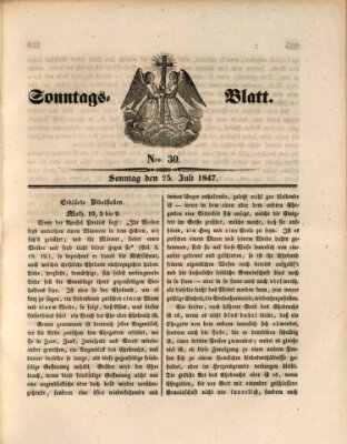Sonntagsblatt Sonntag 25. Juli 1847