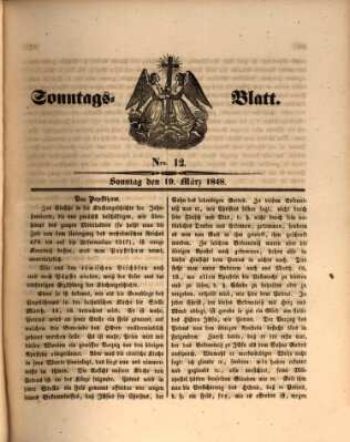 Sonntagsblatt Sonntag 19. März 1848
