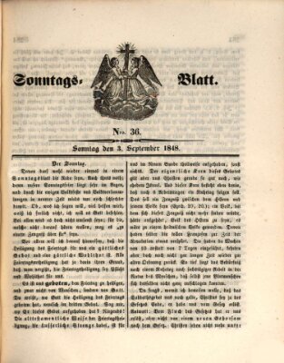 Sonntagsblatt Sonntag 3. September 1848