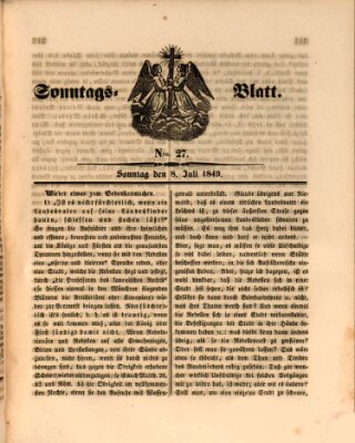 Sonntagsblatt Sonntag 8. Juli 1849
