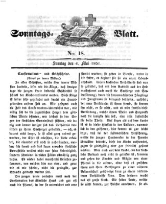Sonntagsblatt Sonntag 4. Mai 1851