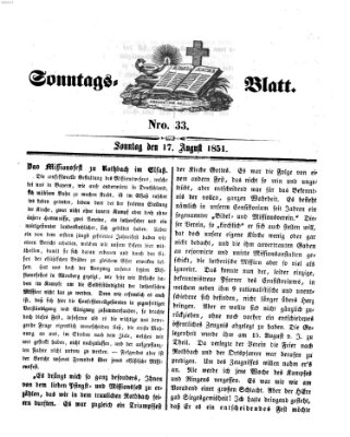 Sonntagsblatt Sonntag 17. August 1851