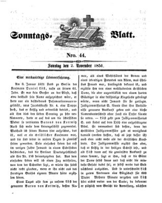 Sonntagsblatt Sonntag 2. November 1851