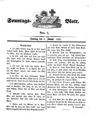 Sonntagsblatt Sonntag 4. Januar 1852