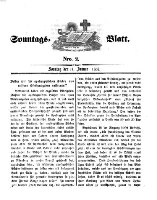Sonntagsblatt Sonntag 11. Januar 1852