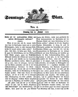 Sonntagsblatt Sonntag 25. Januar 1852