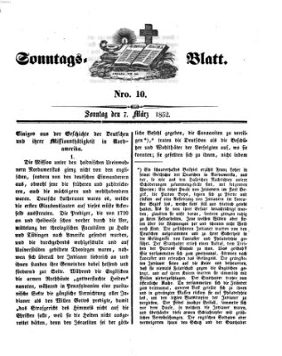 Sonntagsblatt Sonntag 7. März 1852