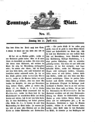 Sonntagsblatt Sonntag 25. April 1852