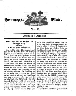 Sonntagsblatt Sonntag 8. August 1852