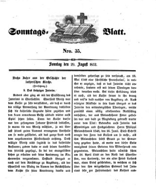 Sonntagsblatt Sonntag 29. August 1852
