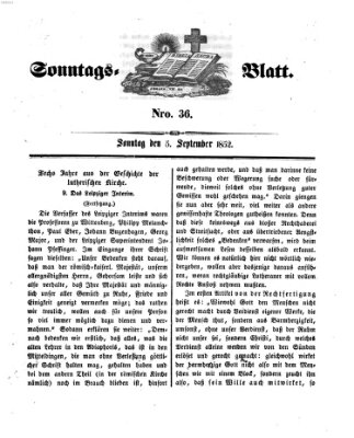 Sonntagsblatt Sonntag 5. September 1852